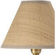 Giorgio 14 inch 60.00 watt Natural Brass Mini Lamp Portable Light in Rattan Shade